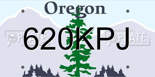620KPJ Oregon License Plate