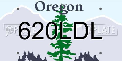 620LDL Oregon License Plate