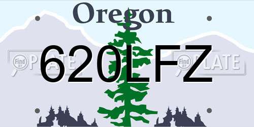 620LFZ Oregon License Plate