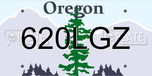 620LGZ Oregon License Plate
