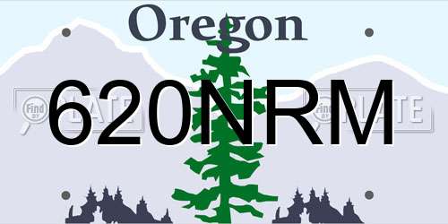 620NRM Oregon License Plate