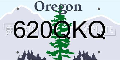 620QKQ Oregon License Plate