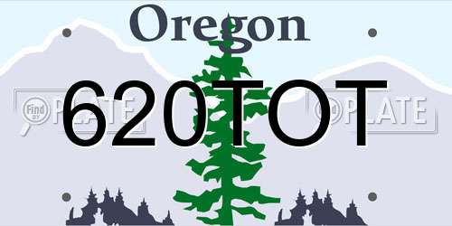 620TOT Oregon License Plate