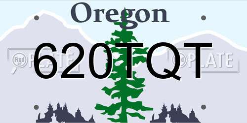 620TQT Oregon License Plate