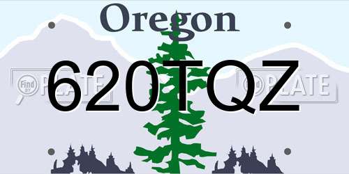 620TQZ Oregon License Plate