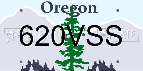 620VSS Oregon License Plate
