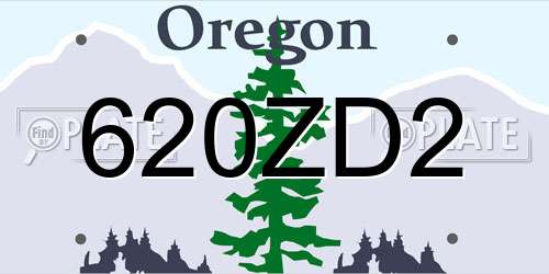 620ZD2 Oregon License Plate