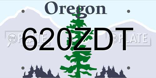 620ZDT Oregon License Plate