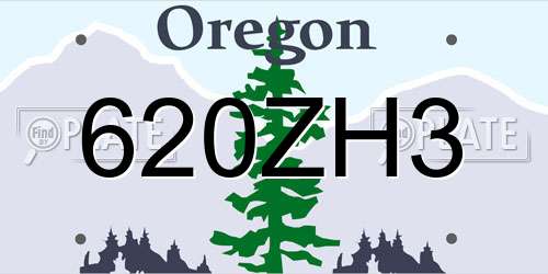 620ZH3 Oregon License Plate