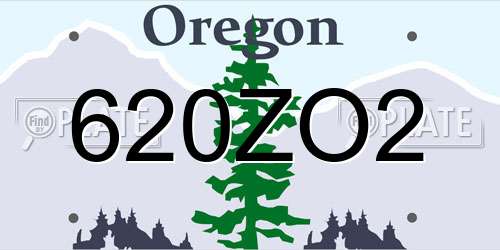 620ZO2 Oregon License Plate