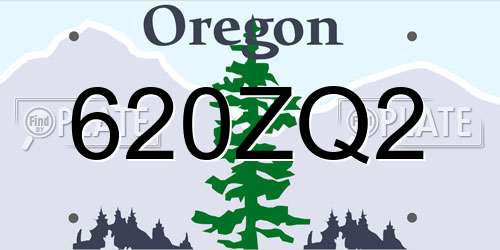 620ZQ2 Oregon License Plate