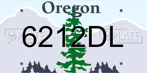 6212DL Oregon License Plate