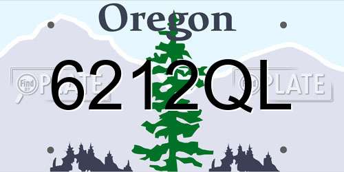 6212QL Oregon License Plate