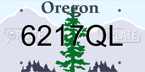 6217QL Oregon License Plate