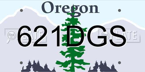 621DGS Oregon License Plate