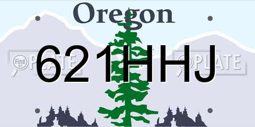 621HHJ Oregon License Plate