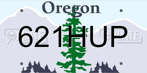621HUP Oregon License Plate