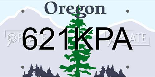 621KPA Oregon License Plate