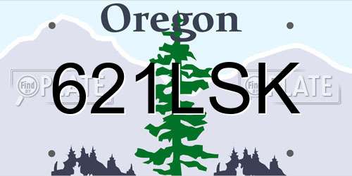 621LSK Oregon License Plate