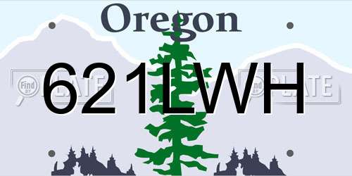 621LWH Oregon License Plate