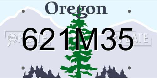 621M35 Oregon License Plate