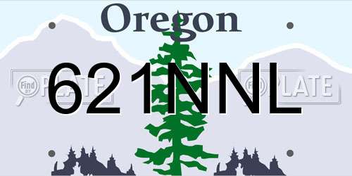 621NNL Oregon License Plate