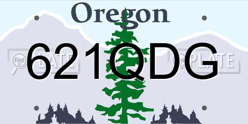 621QDG Oregon License Plate