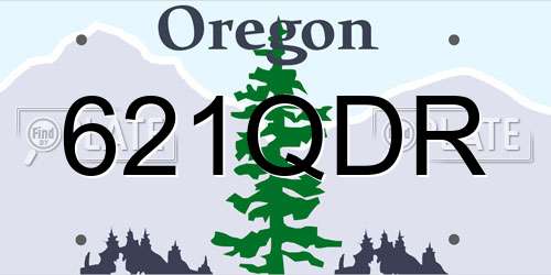 621QDR Oregon License Plate
