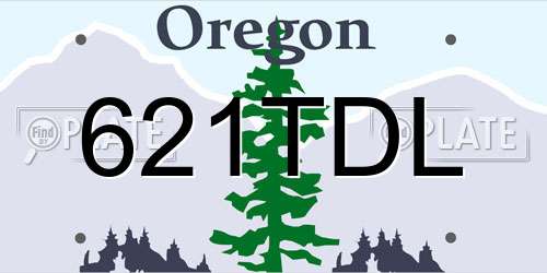 621TDL Oregon License Plate