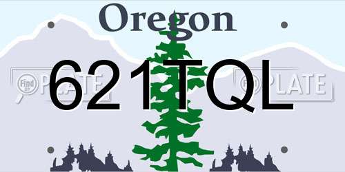 621TQL Oregon License Plate