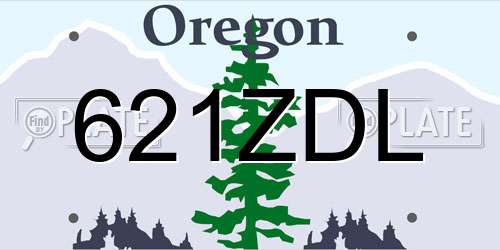 621ZDL Oregon License Plate