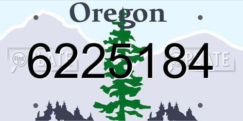 6225184 Oregon License Plate