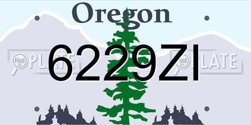 6229ZI Oregon License Plate