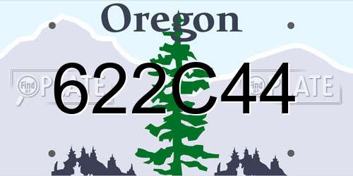 622C44 Oregon License Plate