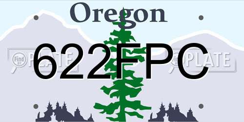 622FPC Oregon License Plate