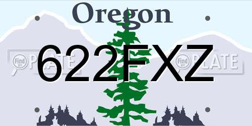 622FXZ Oregon License Plate