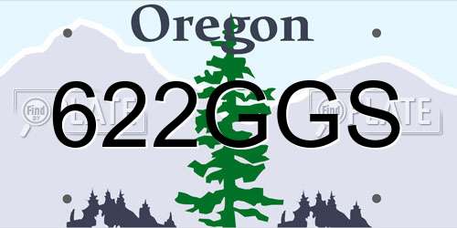 622GGS Oregon License Plate