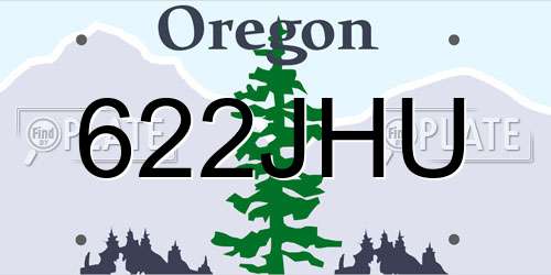 622JHU Oregon License Plate