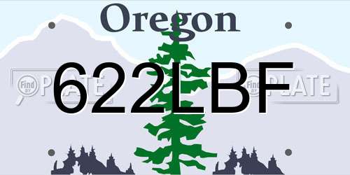 622LBF Oregon License Plate
