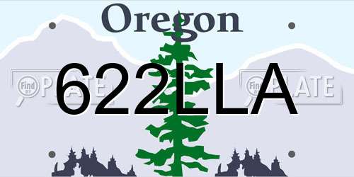 622LLA Oregon License Plate
