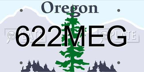 622MEG Oregon License Plate