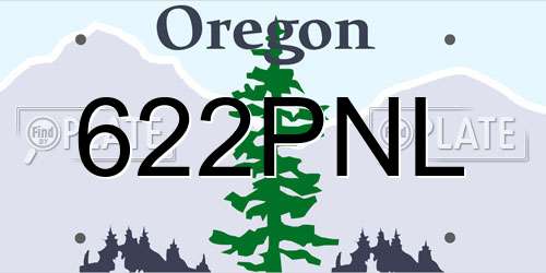 622PNL Oregon License Plate