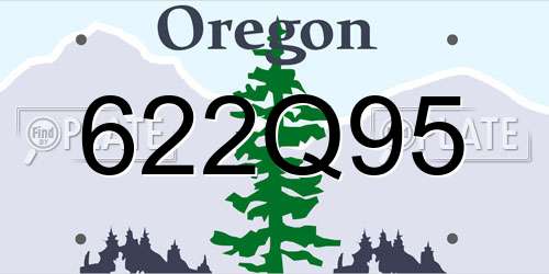 622Q95 Oregon License Plate