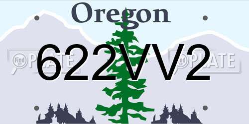 622VV2 Oregon License Plate