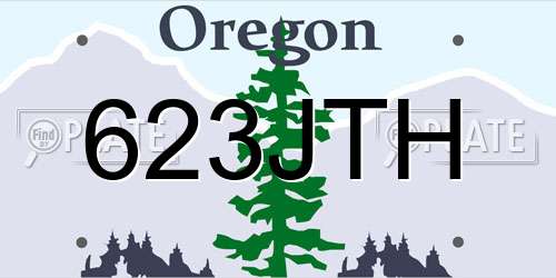 623JTH Oregon License Plate