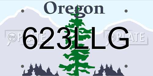 623LLG Oregon License Plate