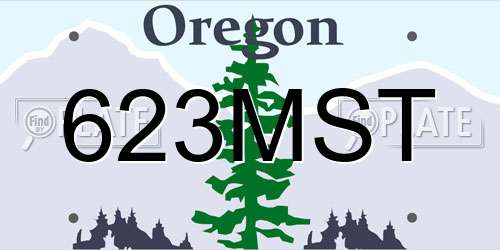 623MST Oregon License Plate