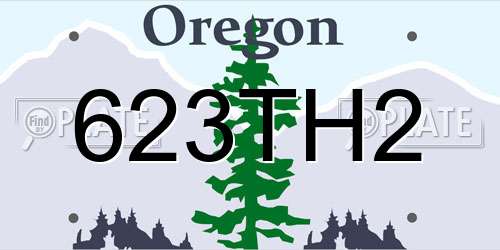 623TH2 Oregon License Plate