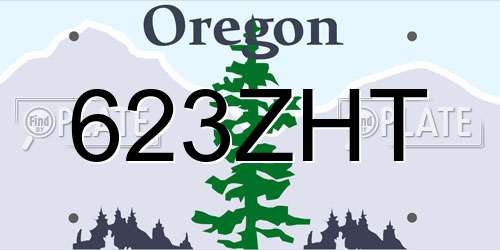 623ZHT Oregon License Plate