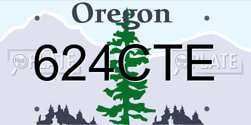 624CTE Oregon License Plate